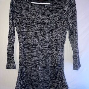 The Limited Black & Gray Marled Knit Tunic